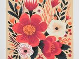 a picture of a picture of flowers on the wall