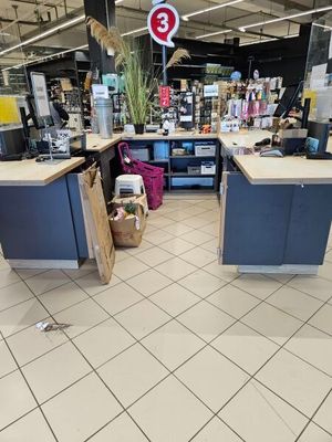 a store with a lot of items on the counter
