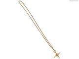 un gros plan d'un collier en or orné d'une étoile
