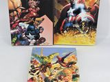 two books of avengers comics on a white background