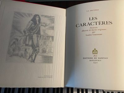 LA BRUYERE: Les caractères. Boulouris, Editions du Baniyan, …