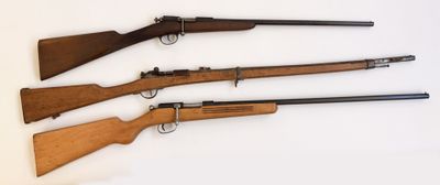 Carabine de jardon mono-coup Manu-Arm calibre 12 mm.