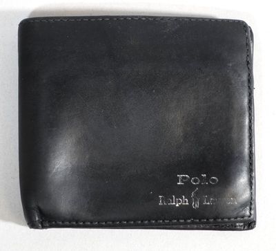 RALPH LAUREN Portefeuille en cuir noir