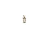 an image of a small white diamond pendant on a white background