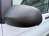 a close up of a side view mirror on a car