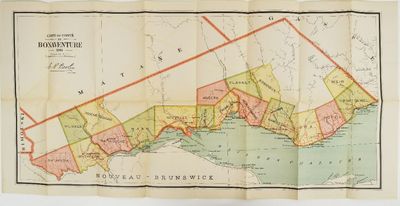 une vieille carte de la ville de Monmouth, dans le Massachusetts