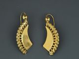a pair of gold plated earrings
