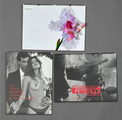 a calendar with a picture of a man and a woman on it