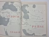 an open book with a map of the middle east and the middle east