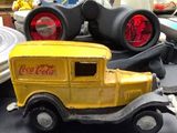 a toy truck that is sitting on a table