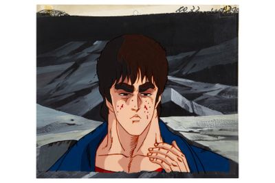 an image of a painting of a young man with his hands on his face