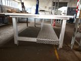 an image of a workbench in a warehouse