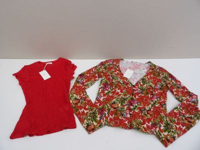 two pieces of clothing are sitting on a table next to each other