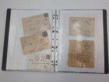 an open book with a lot of old papers on it