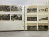 an old photo of a book with pictures of people in it