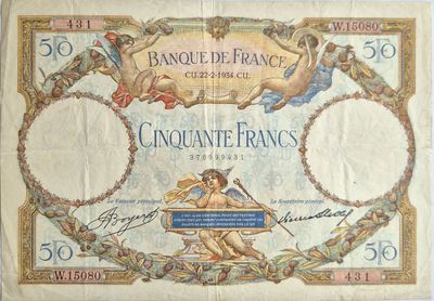 50 francs Merson 22/2/1934 , TTB