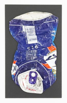 a picture of a soda bottle wrapped in plastic