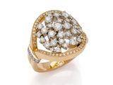 une bague en or 18k et diamants