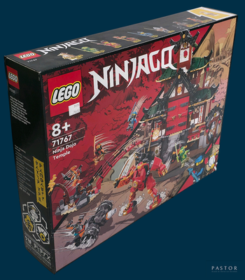 une boîte contenant un ensemble Lego Ninja