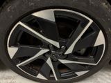 a close up view of a tire on a car