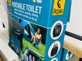 a blue box with a picture of a woman sitting in a car