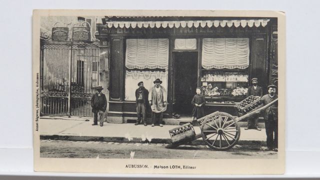 Aubusson Maison Loth, Éditeur. Carte rare ! Petits manques de pap...