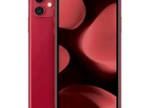 L'iPhone 11 rouge est présenté sur un fond blanc
