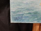 a painting of a sailboat on the water