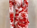 a red and white dress on a mannequin mannequin mannequin mannequin mannequin mannequin mannequin mannequin mann