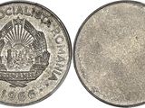 a close up of a coin on a white background