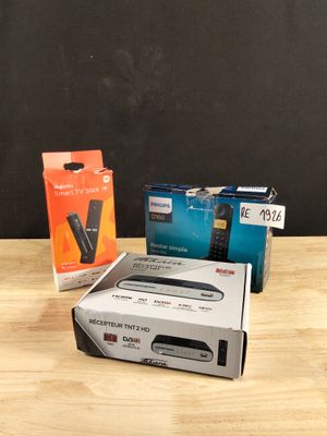 Lot téléphone fixe D160 Philips, récepteur TNT 2 HD Takara e…