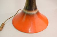 Lampe à pied évasé en faïence émaillée orange à dégradé à lu… (photo 2)