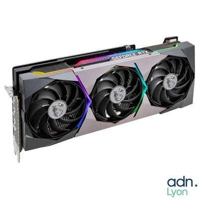 a close up of a video card with two fans on it