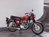 a motorcycle that is parked in a parking garage