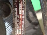 a close up of a sticker on the side of a motorcycle
