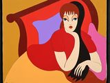 une image d'une peinture représentant une femme allongée sur un lit