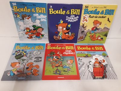 cinq livres pour enfants consacrés à Boule et Bill, dont un livre sur Boule et Bill