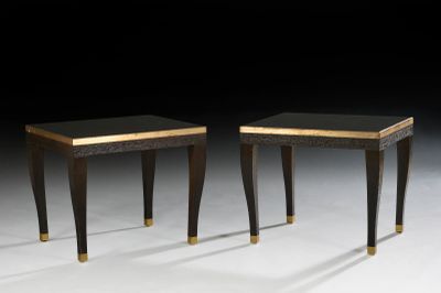 pair of side tables in the style of louis ii