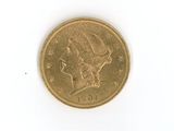 an image of a gold coin on a white surface