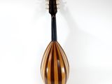 a mandolin that is sitting on a white surface
