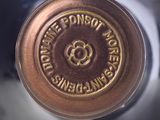 a close up view of a wine bottle with a label on it