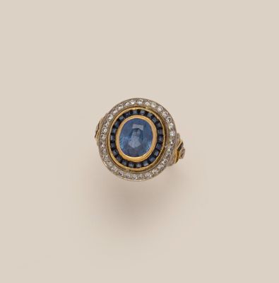 a sapphire and diamond ring
