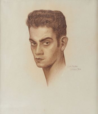 portrait d'un jeune homme au regard grave