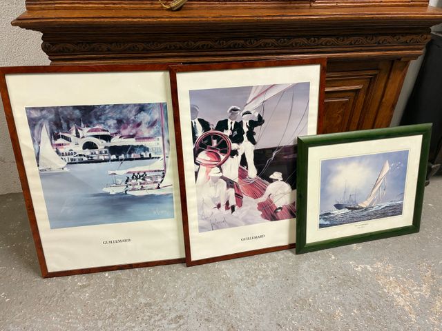 Lot de 3 cadres reproductions