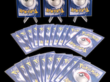 several pokemon cards are on a black background with a black background