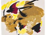 an image of a painting of a woman and a dog on a white background