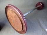 a close up of a metal object on a table