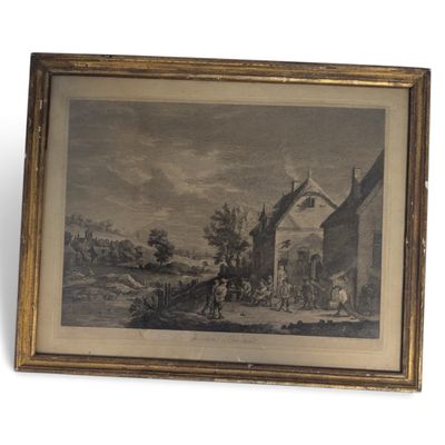 an old picture of a man riding a horse in front of a church