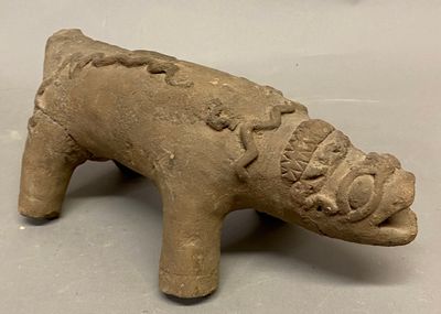 Statuette zoomorphe en terre cuite