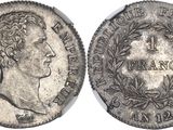 une pièce d'argent portant l'image d'un homme